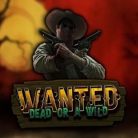 Wanted Dead or a Wild online game logo by Hacksaw Gaming on liraspins.pl